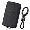 JVCV® Soft TPU Key Cover with Premium Metal Keychain – Matte Black Pattern – Compatible with Renault Duster, Kiger & Triber Smart Key