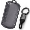 JVCV® Soft TPU Transparent Key Cover with Premium Metal Keychain – Transparent Black – Compatible with Tata Sierra, Safari Petrol, Harrier Petrol, Curvv & Curvv EV Smart Key