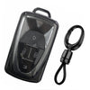 JVCV® Soft TPU Transparent Black Key Cover with Premium Metal Keychain – Compatible with VinFast VF6 & VF7 – 4 Button Smart Key