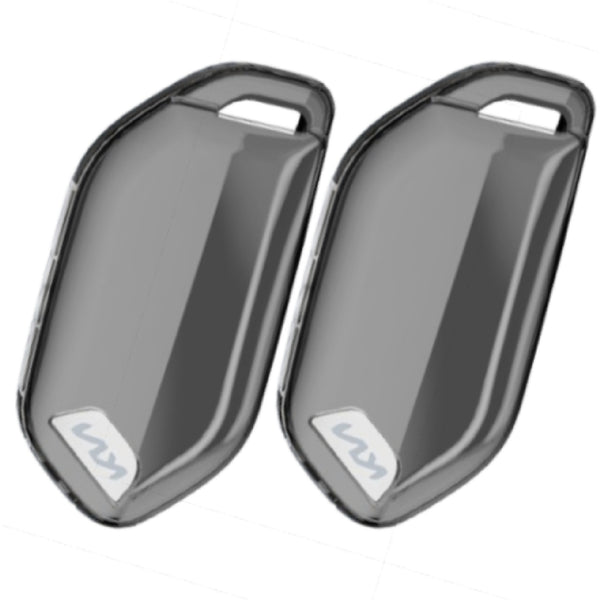 JVCV® Soft TPU Transparent Key Cover – Transparent Black – Compatible with Kia Seltos 2026, Syros, EV6 & EV9 – 4 Button Smart Key