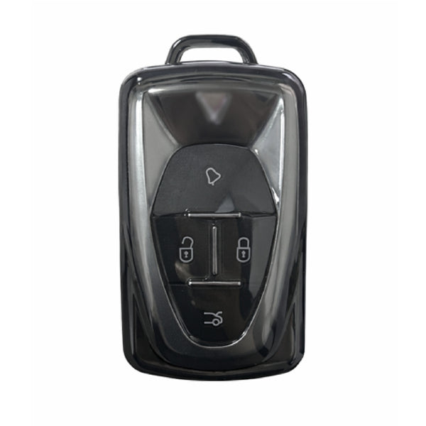 JVCV® Soft TPU Transparent Black Key Cover – Compatible with VinFast VF6 & VF7 – 4 Button Smart Key