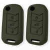 JVCV® Soft TPU Key Cover – Military Green Matte Finish – Compatible with Mahindra XUV700, Thar, Bolero, Scorpio, Scorpio N, XUV300, TUV300 & XUV400 EV – 3 Button Flip Key