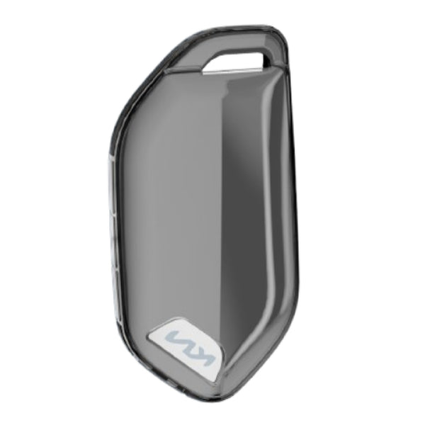 JVCV® Soft TPU Transparent Key Cover – Transparent Black – Compatible with Kia Seltos 2026, Syros, EV6 & EV9 – 4 Button Smart Key