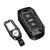 JVCV® Rugged Armor Metal Key Cover – Black Finish – Compatible with Mahindra XUV700, 3XO, Thar, Marazzo, Bolero, Scorpio N, XUV300, TUV300 Plus & XUV400 EV – 3 Button Flip Key