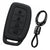 JVCV® Soft TPU Key Cover with Premium Metal Keychain – Matte Black Finish – Compatible with Hyundai Alcazar & Creta 4 Button Smart Key