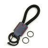 JVCV® Premium Braided Keychain with Leather Accent – Durable Car Key Holder Loop | Stylish Everyday Carry Keyring