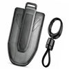 JVCV® Soft TPU Transparent Key Cover with Premium Metal Keychain – Transparent Black – Compatible with Mahindra 7XO, BE6, XEV 9E, XEV 9S & BE 6 Formula E Edition (FE) – 6 Button Smart Key