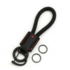 JVCV® Premium Braided Keychain with Leather Accent – Durable Car Key Holder Loop | Stylish Everyday Carry Keyring