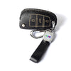 JVCV® Soft Handmade Lychee Pattern Leather Key Cover Compatible with Audi A1 A3 A6 Q2 Q3 Q7 TT TTS R8 S3 S6 RS3 Folding Key