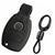 JVCV® Soft TPU Key Cover with Premium Metal Keychain – Matte Black Pattern – Compatible with Mercedes-Benz C, E, M, S, CLS, CLK, GLK, GLC & G-Class – 3 Button Smart Key