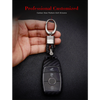 Car Styling Soft Carbon Fiber Pattern Key Cover Compatible with Benz E-Series Smart Key with Keychain