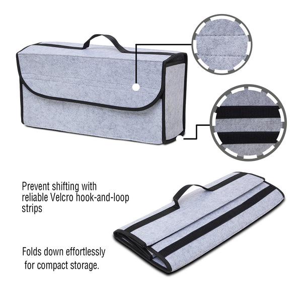 JVCV® Large Anti-Slip Car Trunk Organizer – Heavy-Duty Foldable Boot Storage for SUVs, Sedans & Trucks