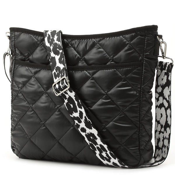 JVCV® Women’s Quilted Puffer Crossbody Bag – Lightweight & Stylish Shoulder Bag with Adjustable Strap – Perfect for Everyday & Travel