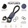 JVCV® Premium Braided Keychain with Leather Accent – Durable Car Key Holder Loop | Stylish Everyday Carry Keyring