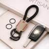 JVCV® Premium Braided Keychain with Leather Accent – Durable Car Key Holder Loop | Stylish Everyday Carry Keyring