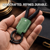 JVCV® Premium Braided Keychain with Leather Accent – Durable Car Key Holder Loop | Stylish Everyday Carry Keyring