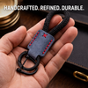 JVCV® Premium Braided Keychain with Leather Accent – Durable Car Key Holder Loop | Stylish Everyday Carry Keyring