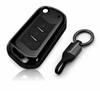 JVCV® Soft TPU Transparent Black Key Cover with Premium Metal Keychain – Compatible with Mahindra XUV700, 3XO, Thar, Marazzo, Bolero, Scorpio, Scorpio N, XUV300, TUV300 Plus & XUV400 EV – 3 Button Flip Key