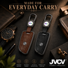 JVCV® Premium Metal & Leather Key Cover – Compatible with BMW X1, X3, X5, X6, 5 Series, 6 Series & 7 Series – 4 Button Blade Smart Key | Luxury Protective Key Case