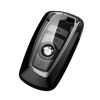 JVCV® Soft TPU Transparent Key Cover – Transparent Black Finish – Compatible with BMW X4, X3, 5 Series, 6 Series, 3 Series & 7 Series 4 Button Smart Key