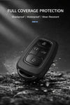 JVCV® Soft TPU Key Cover – Matte Black Pattern – Compatible with Tata Nexon EV, Harrier, Tiago EV, Altroz, Tigor, Safari & Punch – 4 Button Smart Key