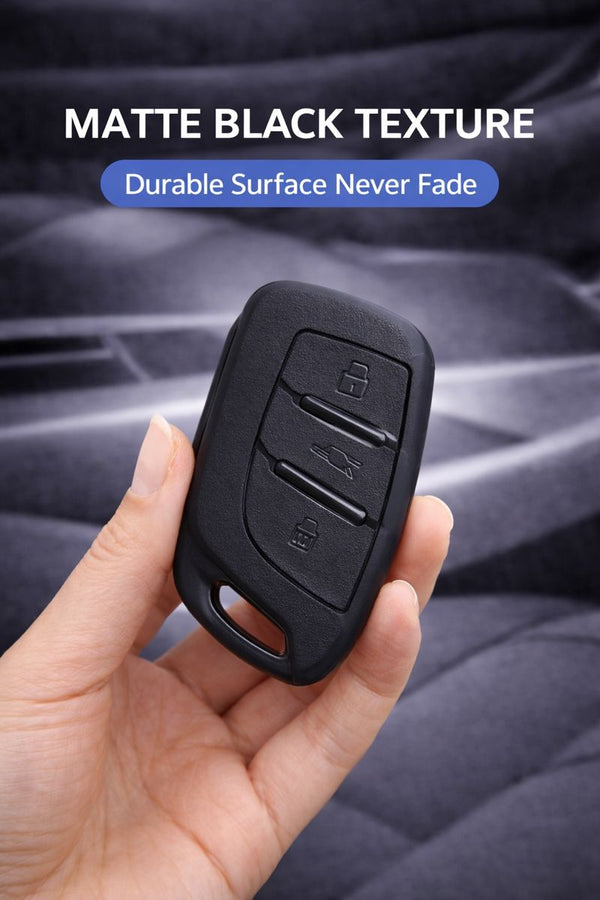 JVCV® Soft TPU Key Cover – Matte Black Pattern – Compatible with MG Astor & ZS EV Smart Key