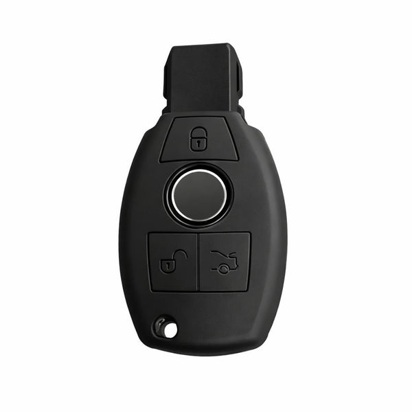 JVCV® Soft TPU Key Cover – Matte Black Pattern – Compatible with Mercedes-Benz C, E, M, S, CLS, CLK, GLK, GLC & G-Class – 3 Button Smart Key