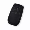 JVCV® Soft TPU Key Cover – Matte Black – Compatible with Toyota Fortuner, Hilux, Innova Crysta, Fortuner Legender, Innova HyCross & Land Cruiser – 2 Button Smart Key