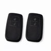 JVCV® Soft TPU Key Cover – Matte Black – Compatible with Toyota Fortuner, Hilux, Innova Crysta, Fortuner Legender, Innova HyCross & Land Cruiser – 2 Button Smart Key