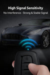 JVCV® Soft TPU Key Cover with Premium Metal Keychain – Matte Black Pattern – Compatible with Toyota Camry Smart Key