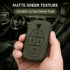 JVCV® Soft TPU Key Cover with Premium Metal Keychain – Military Green Matte Finish – Compatible with VinFast VF6 & VF7 – 4 Button Smart Key