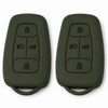 JVCV® Soft TPU Key Cover – Military Green Matte Finish – Compatible with Tata Nexon EV, Harrier, Tiago EV, Altroz, Tigor, Safari & Punch – 4 Button Smart Key