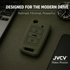 JVCV® Soft TPU Key Cover with Premium Metal Keychain – Military Green Matte Finish – Compatible with Skoda Kushaq, Volkswagen Taigun, Tiguan, Virtus, Skoda Octavia, Kodiaq & Superb Folding Key