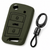 JVCV® Soft TPU Key Cover with Premium Metal Keychain – Military Green Matte Finish – Compatible with Skoda Kushaq, Volkswagen Taigun, Tiguan, Virtus, Skoda Octavia, Kodiaq & Superb Folding Key