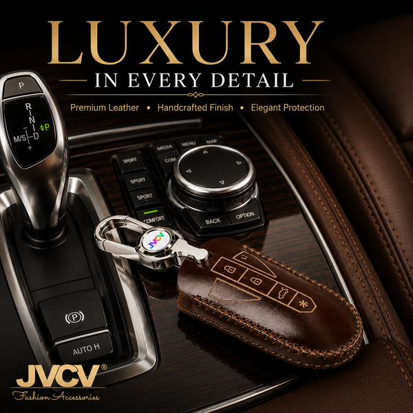 JVCV® Handmade Leather Key Cover – Premium Protective Case – Compatible with Mahindra XEV 7XO, BE6, XEV 9E, XEV 9S & BE 6 Formula E Edition (FE) – 6 Button Smart Key