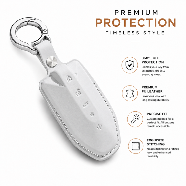 JVCV® Premium Leather Key Cover – Compatible with Mahindra XEV 7XO, BE6, XEV 9E, XEV 9S & BE 6 Formula E Edition (FE) – 6 Button Smart Key