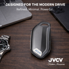 JVCV® Soft TPU Transparent Key Cover with Premium Metal Keychain – Transparent Black – Compatible with Kia Seltos 2026, Syros, EV6 & EV9 – 4 Button Smart Key