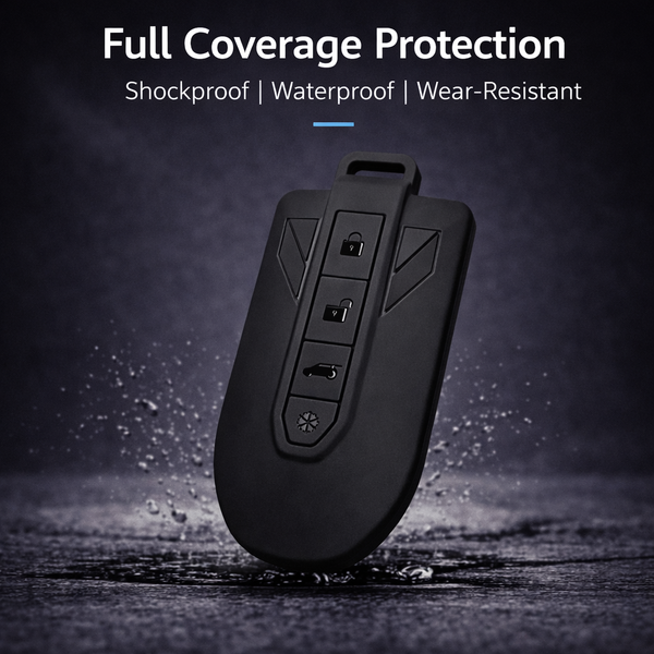 JVCV® Soft TPU Key Cover – Matte Black Pattern – Compatible with Mahindra 7XO, BE6, XEV 9E, XEV 9S & BE 6 Formula E Edition (FE) – 6 Button Smart Key