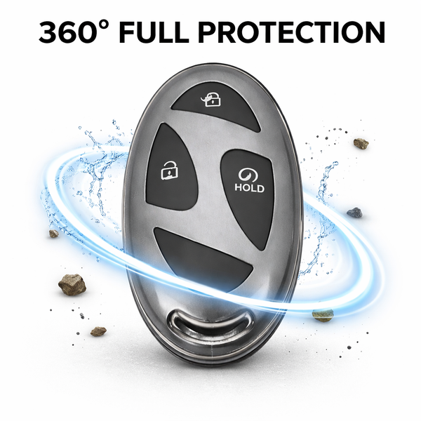 JVCV® Soft TPU Transparent Key Cover – Transparent Black – Compatible with Hyundai Venue 2026 Smart Key