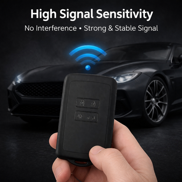 JVCV® Soft TPU Key Cover – Matte Black Pattern – Compatible with Renault Duster, Kiger & Triber Smart Key