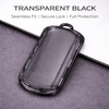 JVCV® Soft TPU Transparent Key Cover with Premium Metal Keychain – Transparent Black – Compatible with Tata Sierra, Safari Petrol, Harrier Petrol, Curvv & Curvv EV Smart Key