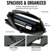 JVCV® Premium Men's Crossbody Messenger Bag | Sleek Shoulder Bag with Front Flap Pocket | Spacious Office, Work, Travel & Everyday Carry Bag