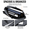 JVCV® Premium Men's Crossbody Messenger Bag | Sleek Shoulder Bag with Front Flap Pocket | Spacious Office, Work, Travel & Everyday Carry Bag