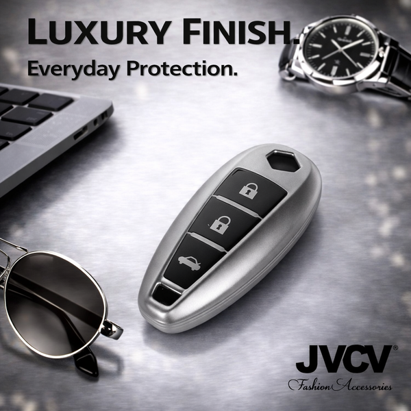 JVCV® Soft Matte Finish TPU Key Cover Compatible with Maruti Suzuki & Toyota Smart Key