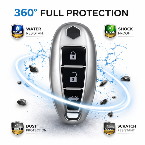 JVCV® Soft Matte Finish TPU Key Cover Compatible with Maruti Suzuki & Toyota Smart Key