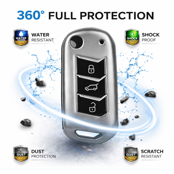 JVCV® Soft Matte Finish TPU Cover Compatible with Mahindra flip Key