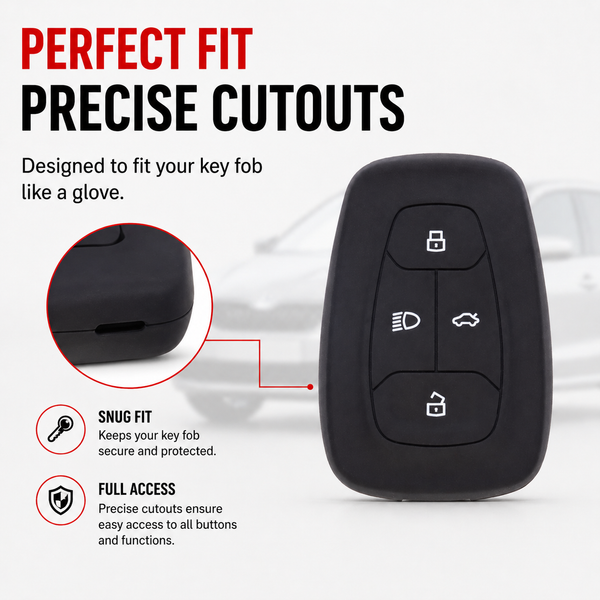 JVCV® Car Key Cover Compatible with Tata Nexon, Harrier, Tiago EV, Altroz, Tigor, Safari, Nexon EV, Punch, Punch EV 4 Button Smart Key - Rally Stripes