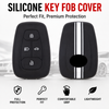 JVCV® Car Key Cover Compatible with Tata Nexon, Harrier, Tiago EV, Altroz, Tigor, Safari, Nexon EV, Punch, Punch EV 4 Button Smart Key - Rally Stripes