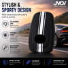 JVCV® Car Key Cover Compatible with Tata Nexon, Harrier, Tiago EV, Altroz, Tigor, Safari, Nexon EV, Punch, Punch EV 4 Button Smart Key - Rally Stripes
