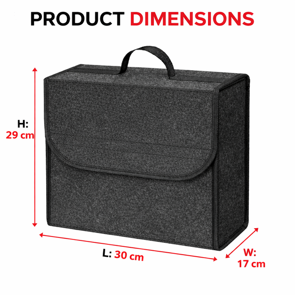 JVCV® Anti-Slip Car Trunk Boot Organizer (Small) – Foldable Storage Box for Cars, SUVs, Sedans & Trucks